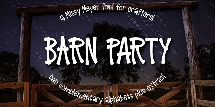 Ejemplo de fuente Barn Party